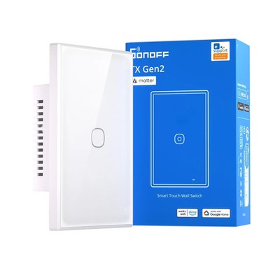 SONOFF TX Gen2 Matter WiFi Smart Touch Wall Switch 120 Type Night Switch Locator
