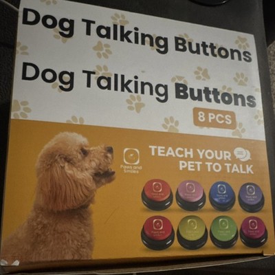 Paws and Smiles Dog Talking Buttons 8PCS Multicolor Interactive Toy