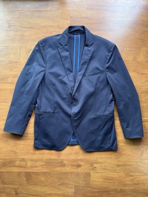 Twillory Blazer 44R Navy Blue Performance Flex Travel Technical Washable Men