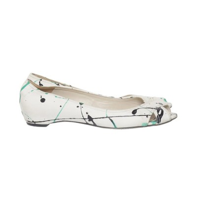 Stuart Weitzman, Ballerinas, Größe: 39, Weiß/Mehrfarbig, Damen #F7P