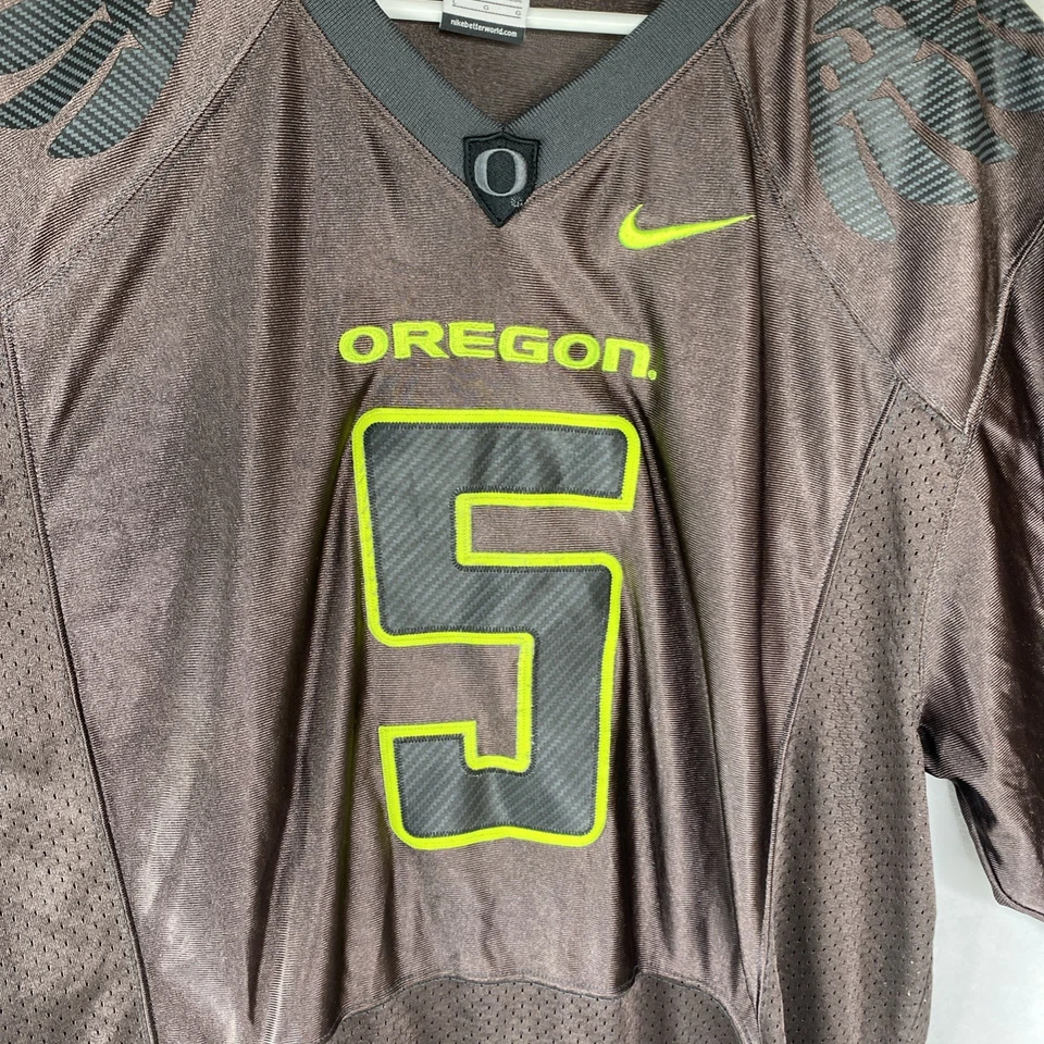 Oregon DUCKS Authentic Nike FOOTBALL JERSEY #5 Shirt MEN'S L - Image 2 of 4