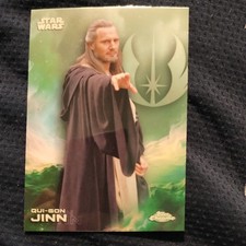 Topps Chrome Star Wars Qui-Gon Jinn Card #152 The Phantom Menace Trading Card