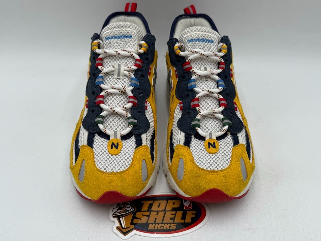 New Balance ALD Aime Leon Dore 327 Size 8.5 Yellow Authentic Runner Used 2020 image 4