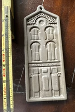 Vintage Stoneware Building Row House Facade Cookie Mold