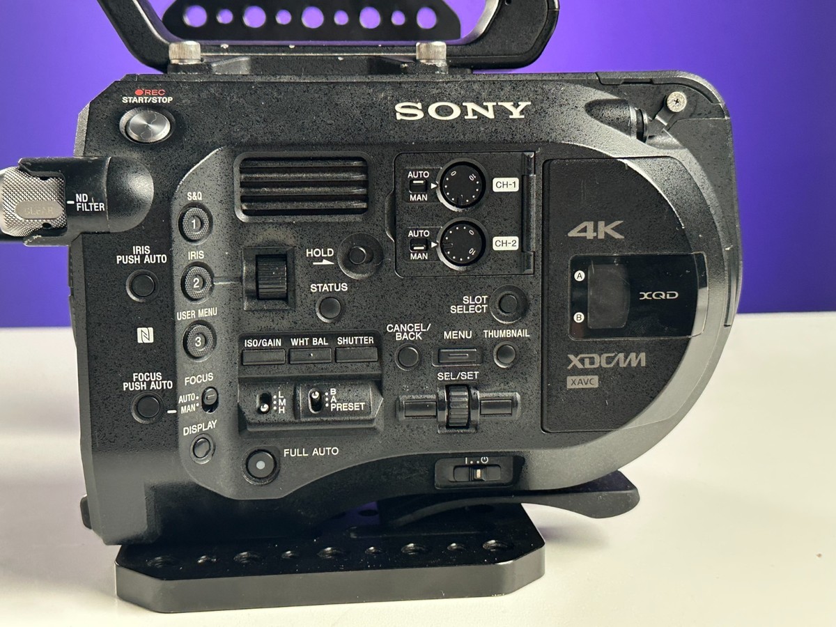 Sony FS7 4K Camera w/Batteries, XQD Cards, Charger, Reader, and