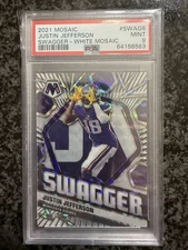 2021 Mosaic Swagger Purple Mosaic Justin Jefferson #/25 PSA 9 CASE HIT SSP! Mint