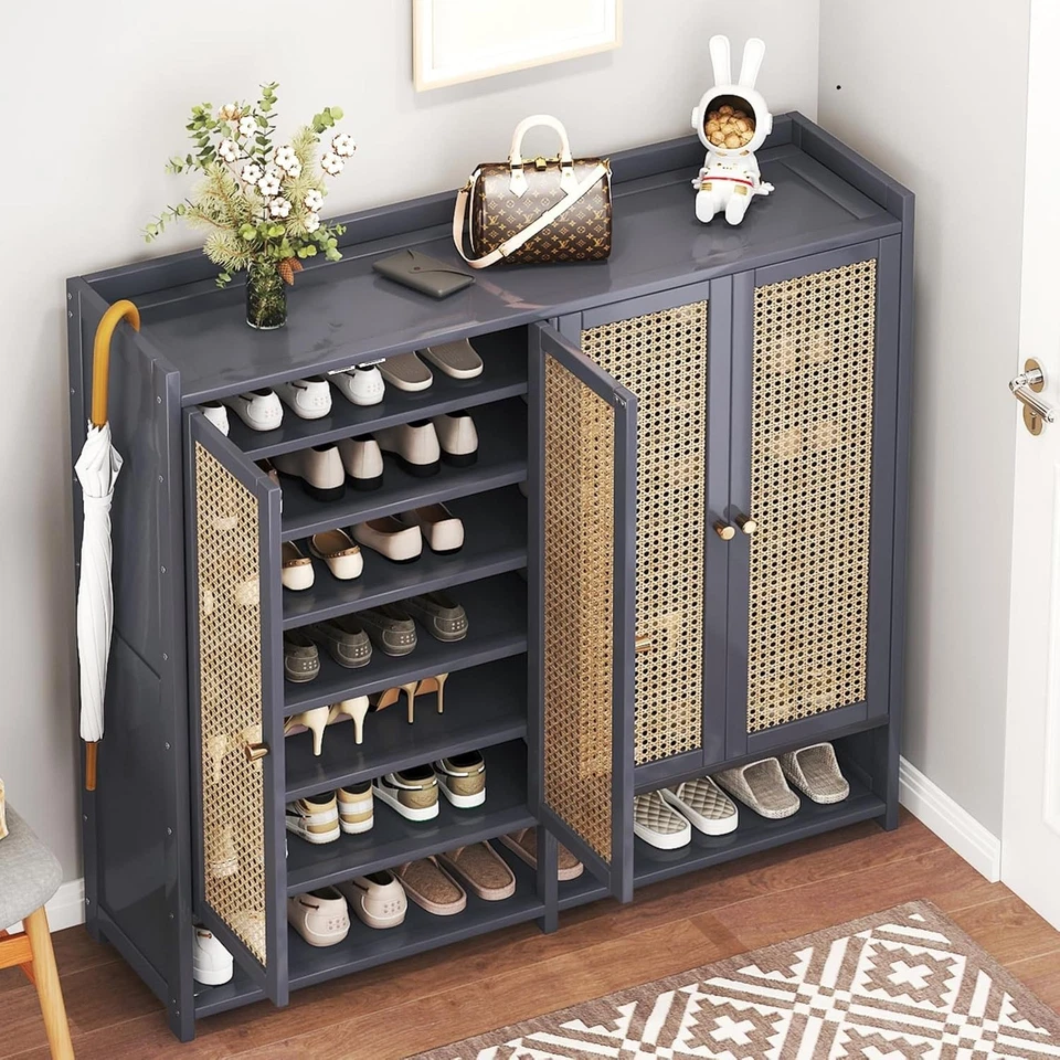 Zapatero con Puertas Armario de Almacenamiento de Zapatos de 8 Niveles Foto 4 de 4