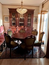 sala da pranzo completa in Legno Intagliato - stile classico