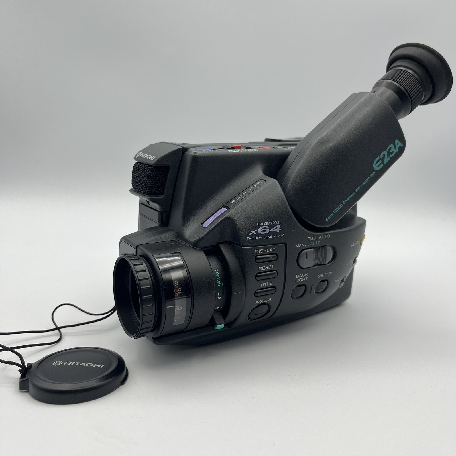 HITACHI ビデオカメラ 骨董品 Hitachi VM-E23A 8mm Video Camera Recorder - w/Manual - PARTS OR