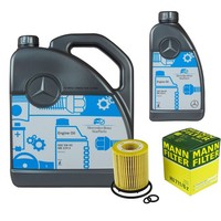 MANN-FILTER ÖLfilter 6L MotoröL 5W-40 MB 229.5 FüR Mercedes B-Klasse