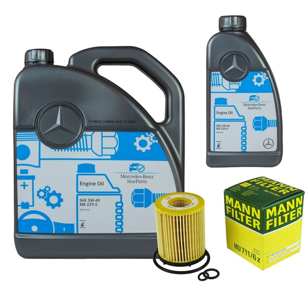 MANN-FILTER ÖLfilter 6L MotoröL 5W-40 MB 229.5 FüR Mercedes B-Klasse-image