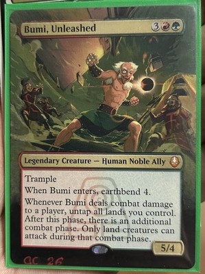 Bumi, Unleashed MTG Avatar: The Last Airbender Hand Painted Extended Altered Art
