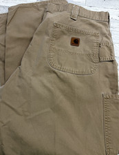 Vintage Carhartt Pants Mens 40x32 Khaki Dungaree Canvas Carpenter Cargo Pants