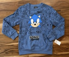 Sega Sonic The Hedgehog Kids Youth Medium Long Sleeve Sweatshirt New