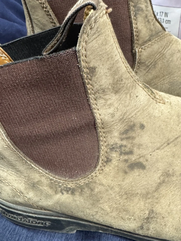 Botas Chelsea Blundstone para mujer talla 10 cuero tostado pull-on lado elástico Foto 3 de 4