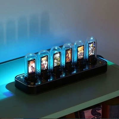 6 Digits RGB Nixie Tube Clock 1.14-in IPS Screen Gesture Control Glow Tube Clock