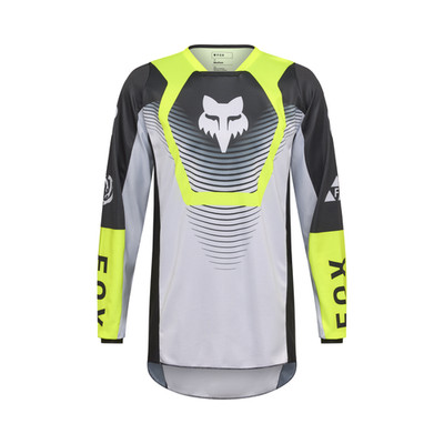 Fox Racing 180 Collect Moto Jersey Grey/Yellow Medium