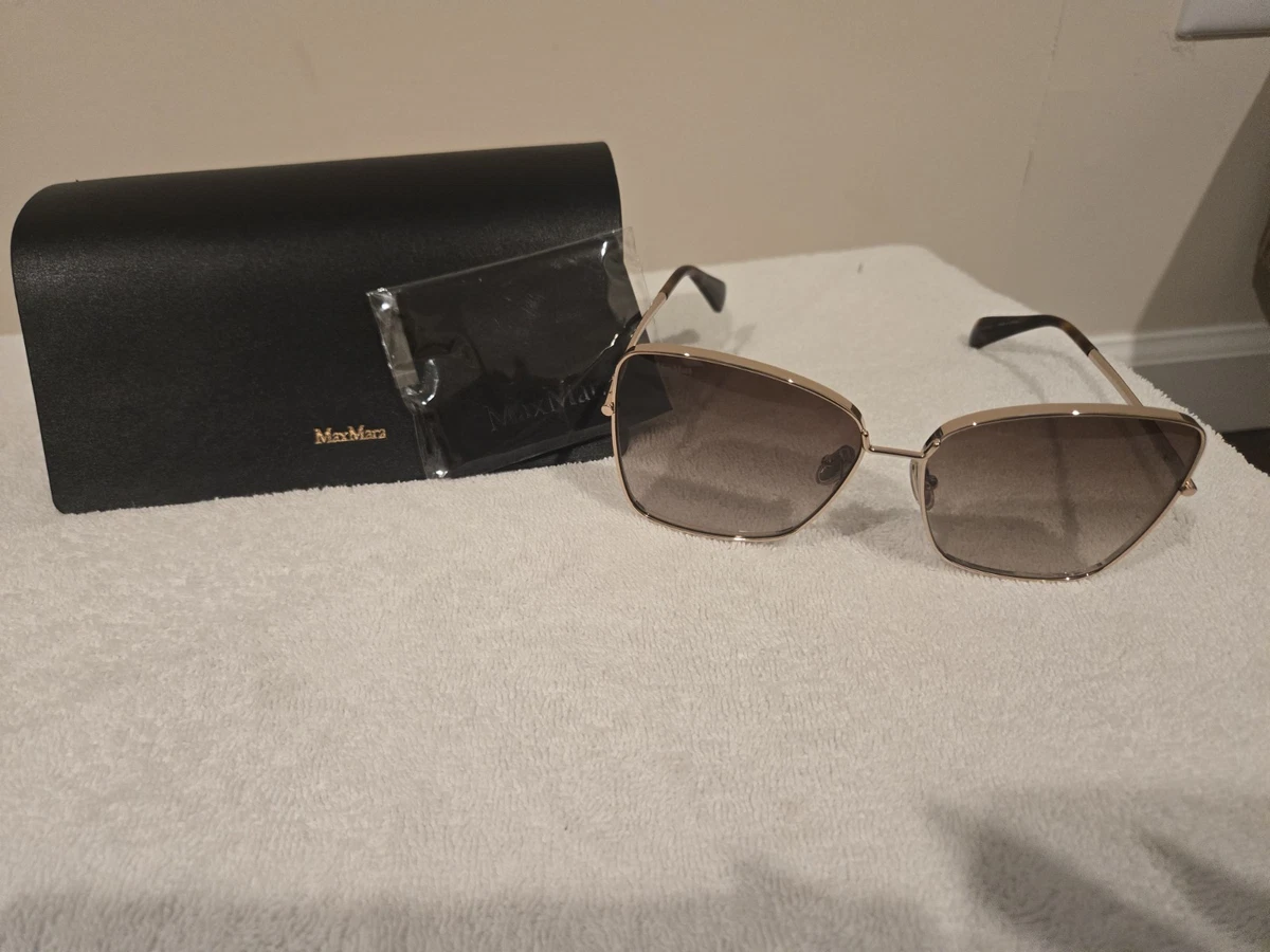 Max Mara Geometric Tortoise Polarized Sunglasses Havana Gold MM0042 54mm Max Mara sunglasses - Mia Burton main image 3