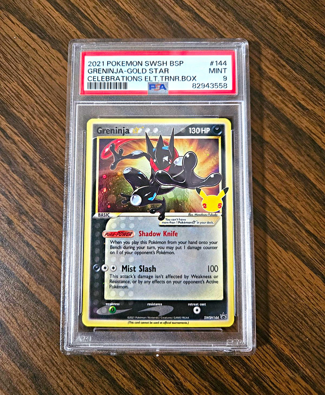 Greninja Gold Star SWSH144 2021 SWSH Black Star Promo Holo English PSA 9