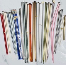 HUGE Lot of 45 Assorted Knitting Needles  Crochet Hook Various Brands Sizes