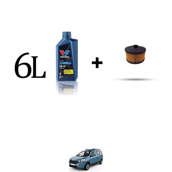 Set ÖLfilter Und 6L FüR Dacia Dokker 1.3 Tce 75Kw Von 2019-image
