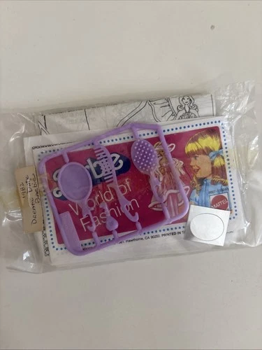 Vintage Dream Date Barbie Accessories 1982 Brush Mirror Comb Perfume Purple