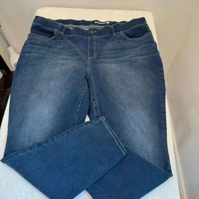 Betabrand Yoga  Denim Skinny Jeans Womens 3X Long Pull On Jeans