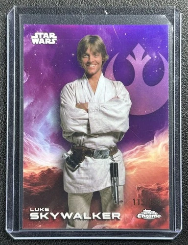LUKE SKYWALKER 2025 TOPPS CHROME STAR WARS #83 KAMINO PURPLE REFRACTOR 115/199