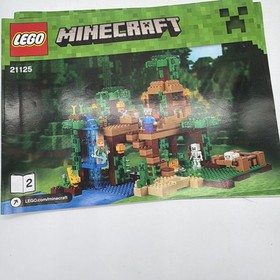 LEGO MINECRAFT 21125 THE JUNGLE TREEHOUSE (RETIRED 2017) 100% COMPLETE W/MANUALS