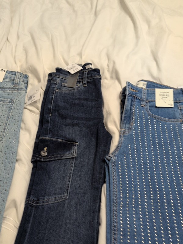 3 NWT Abercrombie Kids Forever21 Tractr Cargo HighRise Ultra Wide Size 24/10/12