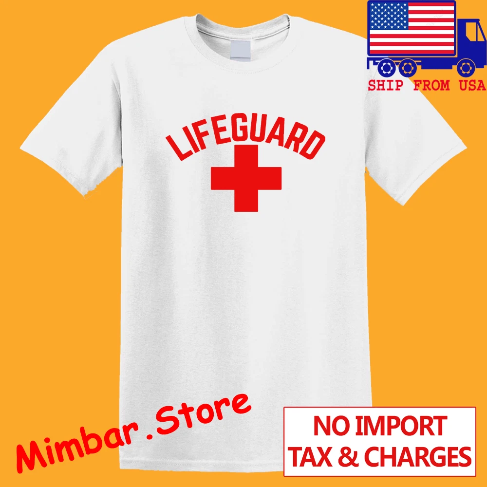 Lifeguard Life Guard Beach Pool Men's White Size S-5XL