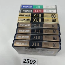 Lot of 8 High End Blank Cassette Tapes - Maxell XL II, UD II, & UR