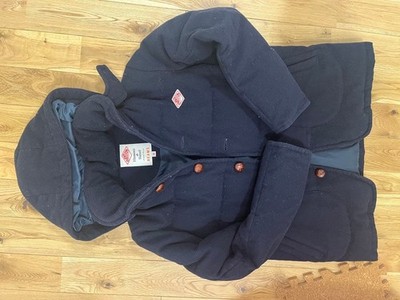 DANTON Women Collaboration Beams Wool Mossa Down Coat 36 Navy Limited Edition VH