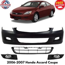 Front Bumper Cover Primed Fog Lights Kit For 2006-2007 Honda Accord Coupe Front Bumper Cover Primed Fog Lights Kit For 2006-2007 Honda Accord Coupe