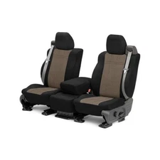 For Chevy Tahoe 12-14 EuroSport 1st Row Black & Beige Custom Seat Covers