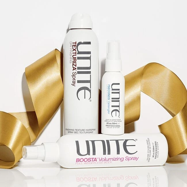 UNITE Texturiza Spray + Boosta Volumizing Spray + 7Seconds Detangler Holiday Box - Image 2 of 4