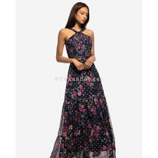 NWT Shoshanna Midnight Nelle Dress Sz 2 Navy/Fuchsia Multi