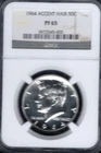 1964 Silver Kennedy proof 1/2 dollar accent Hair graded NGC PF65