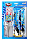 Hello Carbot Children Cutlery Spoon Fork Case Set Practice Chopsticks for Kids
