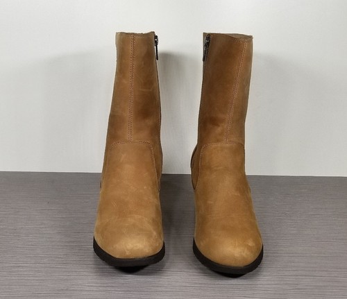 UGG Joely Shearling Lined Wedge Boot, Chestnut Leather, Womens Size 6 US / 37 - Picture 2 of 11