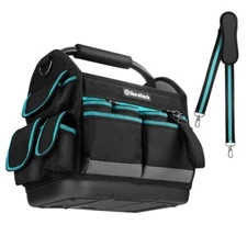 DURATECH 12" Tool Tote Open Top Tool Bag Wide Mouth Tool Bag Tote w/Multi-Pocket