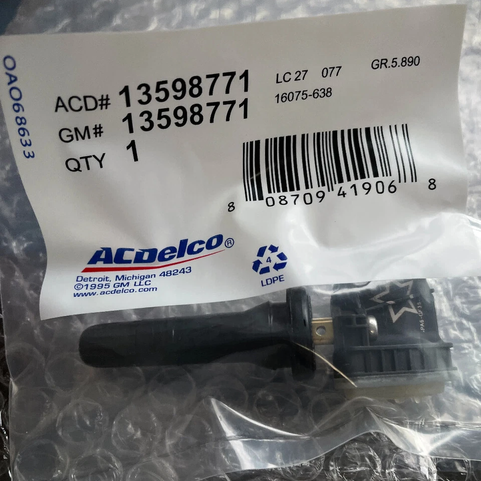 4Pcs GENUINE TPMS TIRE PRESSURE SENSOR OEM 13598771 For BUICK CADILLAC CHEVROLET Foto 3 de 4