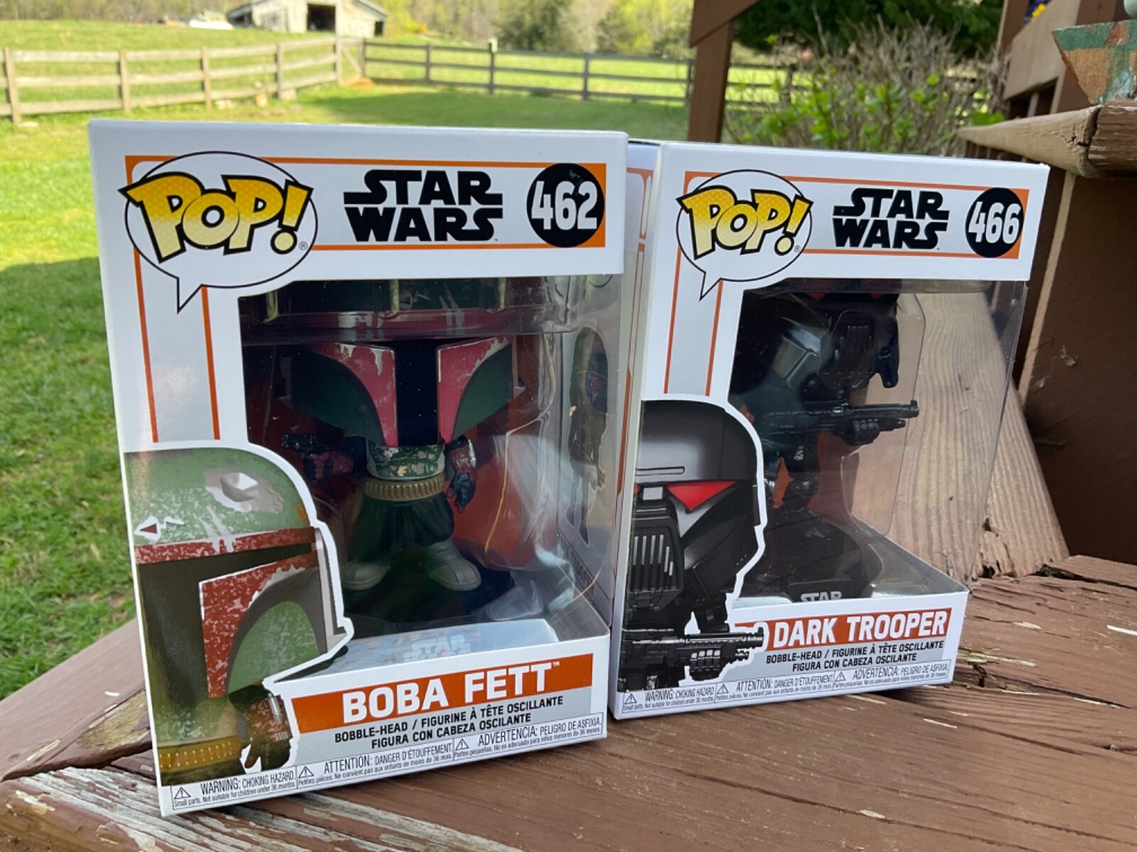 2 Star Wars Funko Pop Madalorian 2022 Boba Fett & Dark Trooper