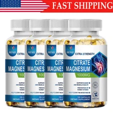 MENXI Magnesium Citrate 400mg 1-4×120 Caps Vegetarian/Gluten Free/Non-GMO Phi