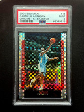 2004-05 Bowman Chrome X-Fractor/150 Carmelo Anthony Card #15 PSA 9