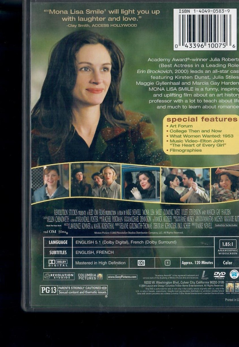 Mona Lisa Smile (DVD 2003) Julia Robe Australia