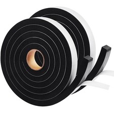 Seal Foam Tape 2 Rolls 1/2 Inch W X 1/2 Inch T Weather Stripping For Door And Wi