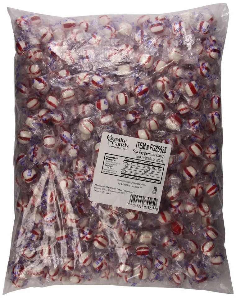 5lb Peppermint Candy Sticks Gluten Free Diet Friendly Party Favor - Image 4 of 4