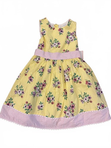 Rare Editions Yellow Floral Dress - Size 6 NWT - Picture 4 of 9