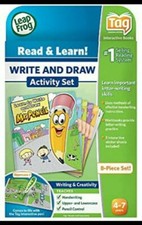 Leap Frog Read  Learn Write And Draw 8 Piece Activity Set- NEW 
